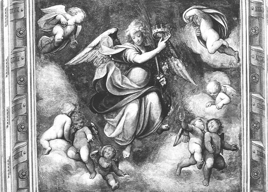 Angeli con corona e palma del martirio - Chiesa di S. Alessandro, Milano